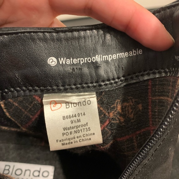 Blondo Black Nubuck Leather Waterproof Western Ankle Booties Shoes Womens 9.5 M - Picture 8 of 9